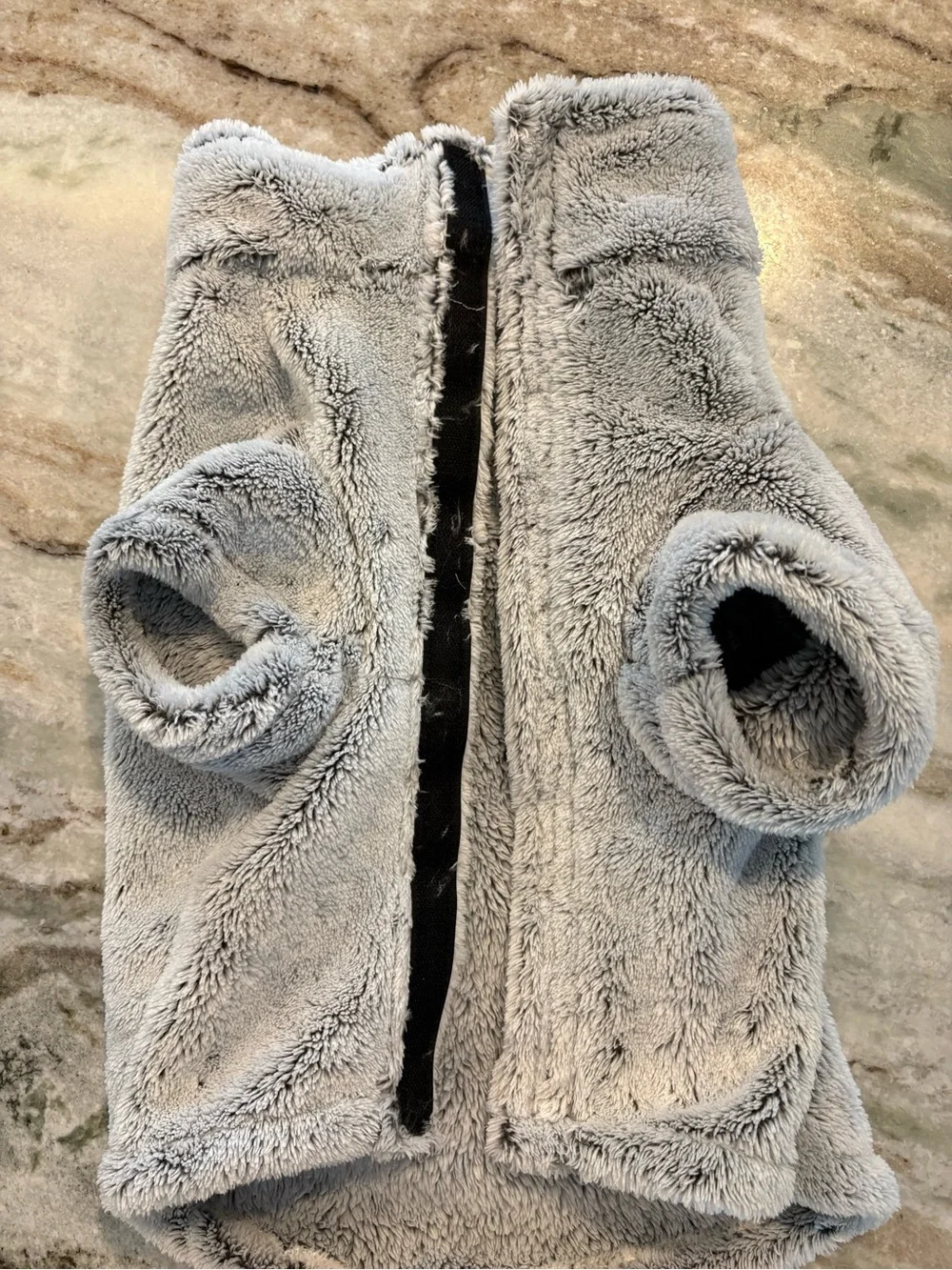 Polartec Gray Plush Fleece Dog Vest